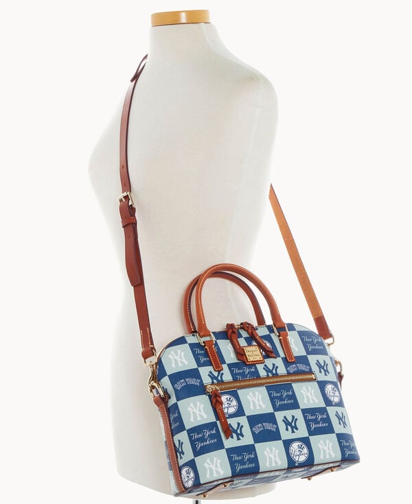 Dooney & Bourke MLB Yankees Domed Zip Satchel Navy