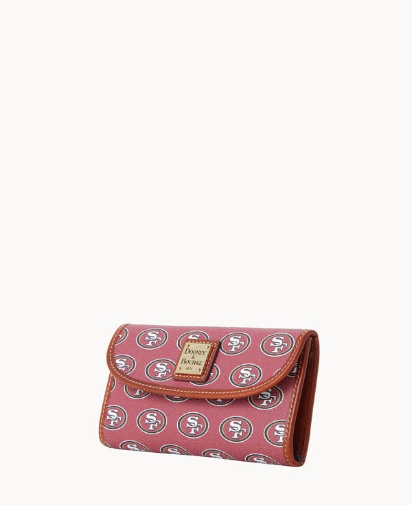 Dooney & Bourke NFL 49Ers Continental Clutch Red