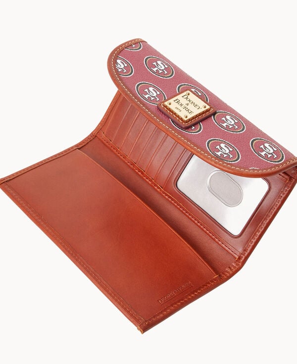 Dooney & Bourke NFL 49Ers Continental Clutch Red