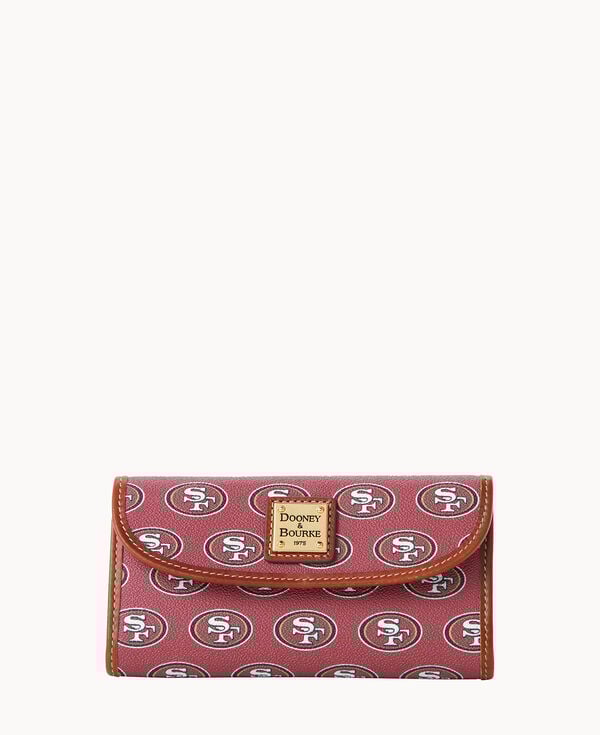 dooney & bourke NFL 49Ers Continental Clutch Red