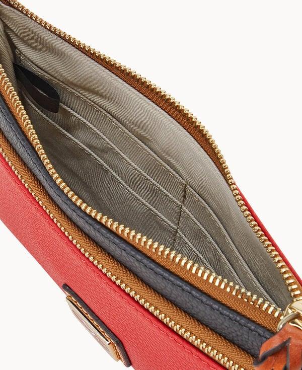 Dooney & Bourke NFL 49ERS Double Zip Wristlet Red