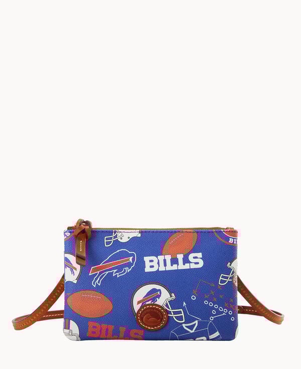 dooney & bourke NFL Bills Top Zip Crossbody Navy