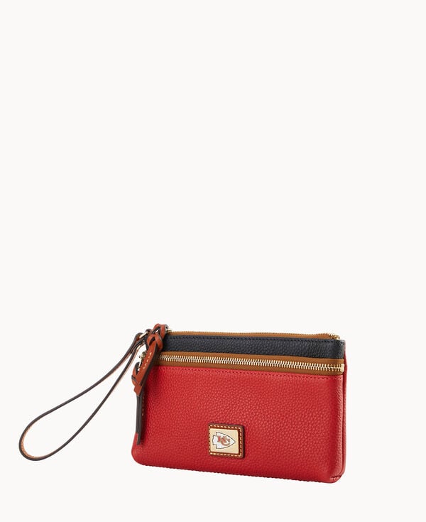 Dooney & Bourke NFL Chiefs Double Zip Wristlet Red