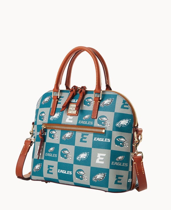 Dooney & Bourke NFL Eagles Domed Zip Satchel Green