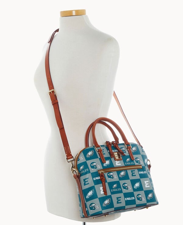 Dooney & Bourke NFL Eagles Domed Zip Satchel Green