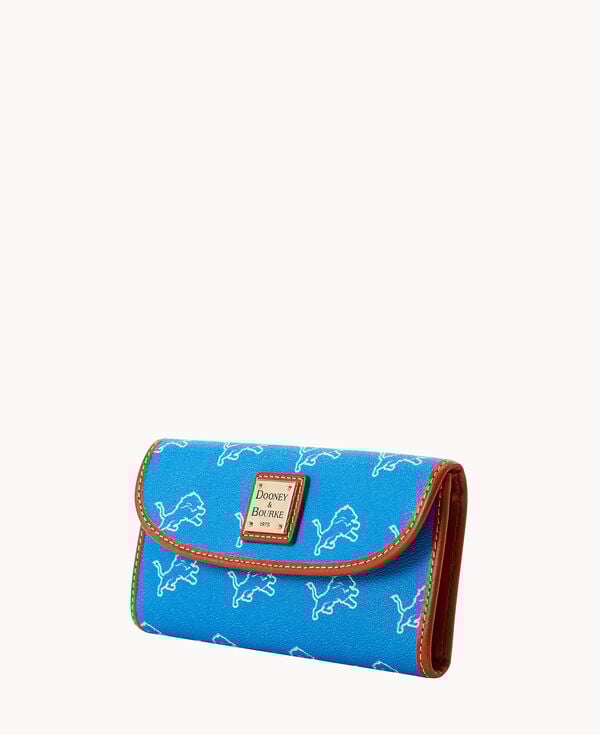 Dooney & Bourke NFL Lions Continental Clutch Blue