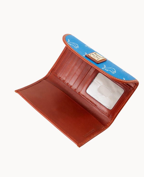 Dooney & Bourke NFL Lions Continental Clutch Blue