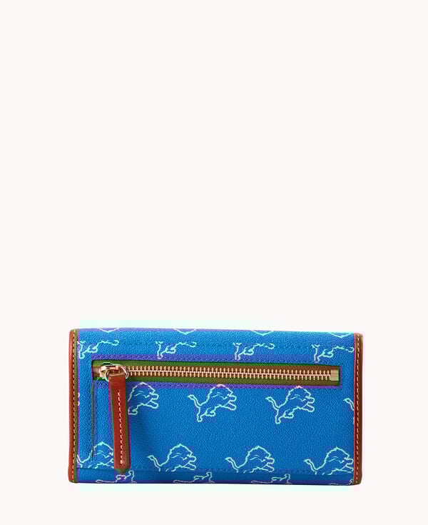 Dooney & Bourke NFL Lions Continental Clutch Blue