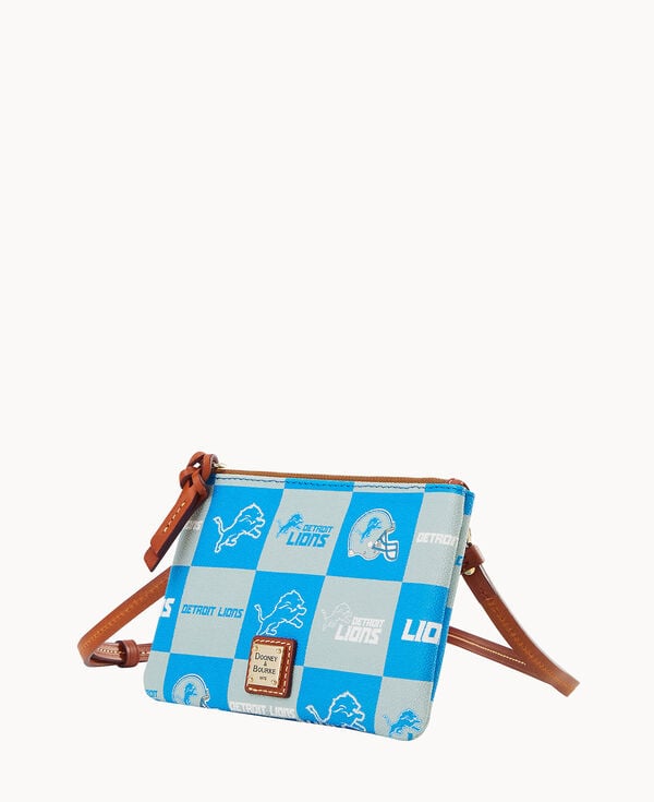 Dooney & Bourke NFL Lions Top Zip Crossbody Blue