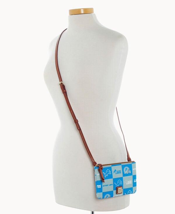 Dooney & Bourke NFL Lions Top Zip Crossbody Blue