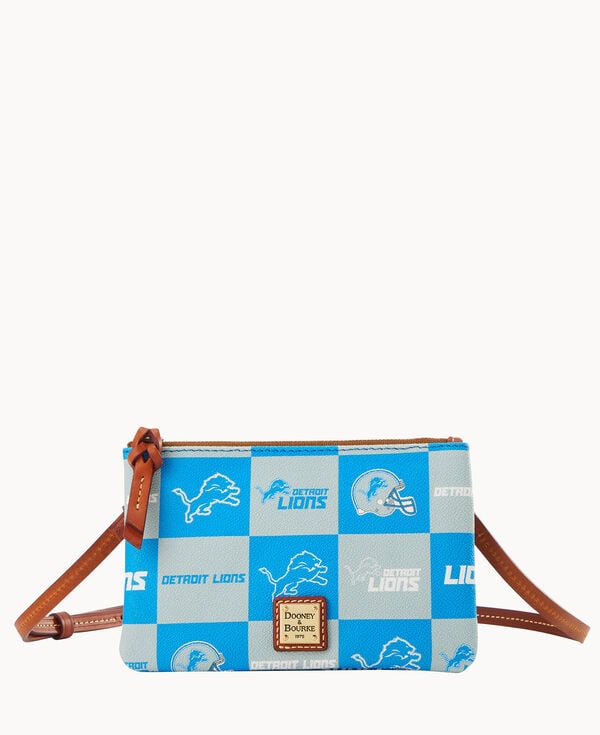 dooney & bourke NFL Lions Top Zip Crossbody Blue