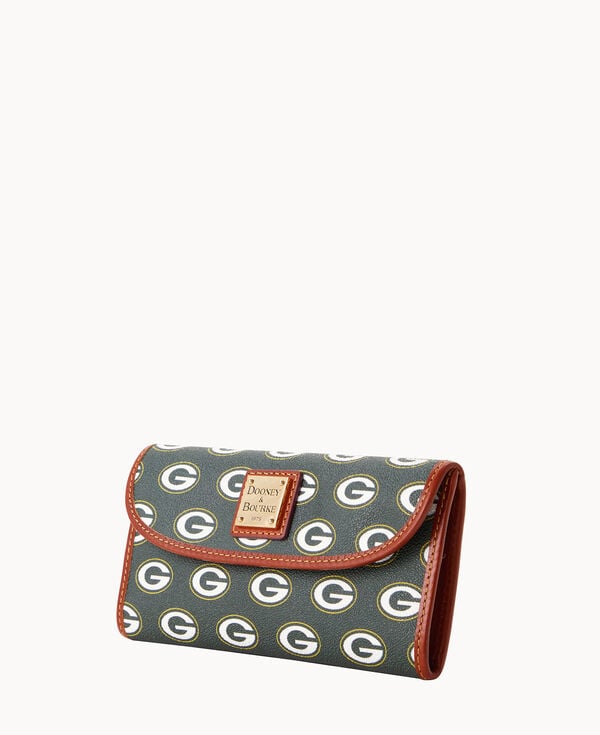 Dooney & Bourke NFL Packers Continental Clutch Green