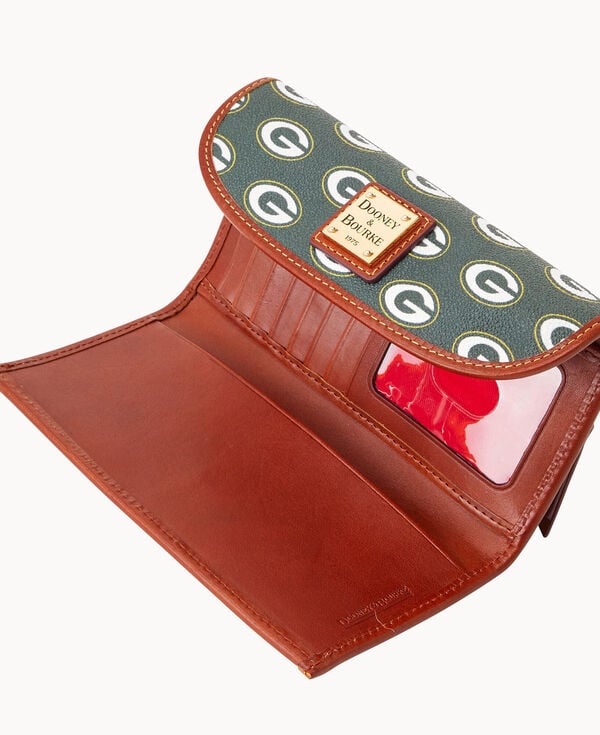 Dooney & Bourke NFL Packers Continental Clutch Green