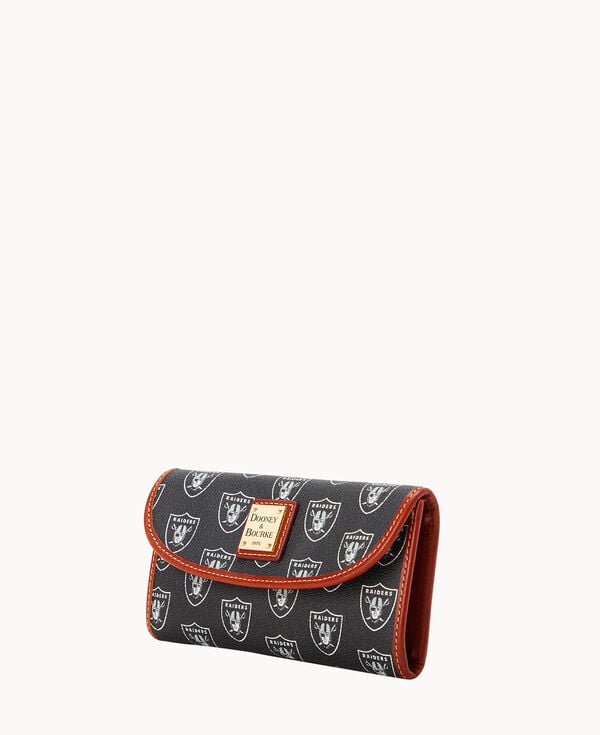 Dooney & Bourke NFL Raiders Continental Clutch Black