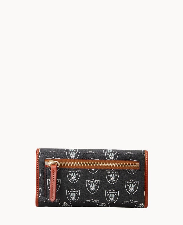 Dooney & Bourke NFL Raiders Continental Clutch Black