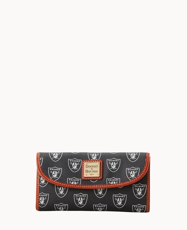 dooney & bourke NFL Raiders Continental Clutch Black