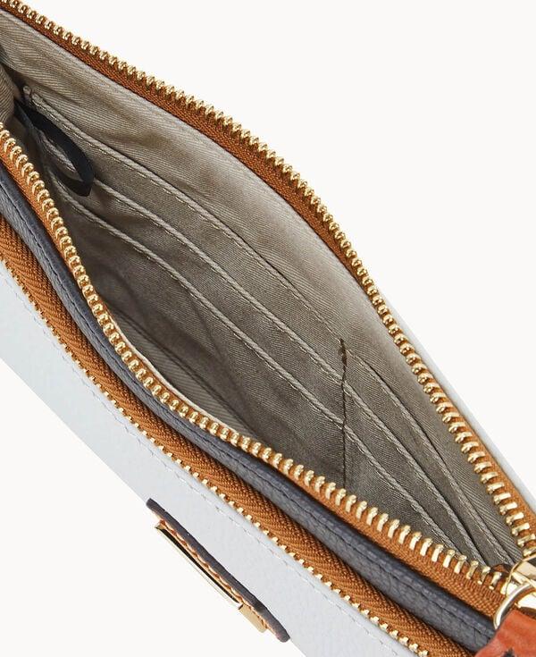 Dooney & Bourke NFL Raiders Double Zip Wristlet Fog