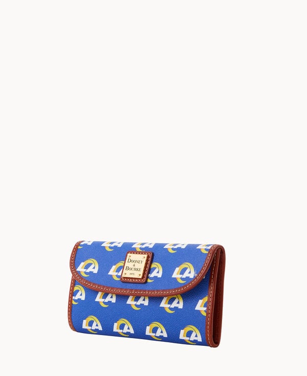 Dooney & Bourke NFL Rams Continental Clutch Blue