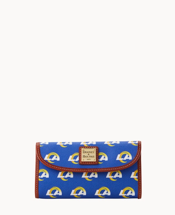 dooney & bourke NFL Rams Continental Clutch Blue