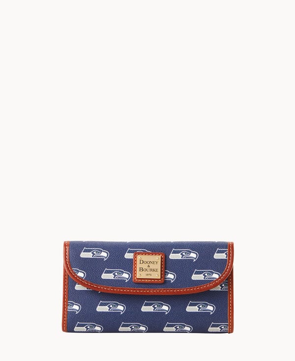 dooney & bourke NFL Seahawks Continental Clutch Navy