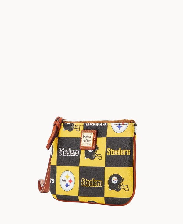 Dooney & Bourke NFL Steelers Stadium Wristlet Black