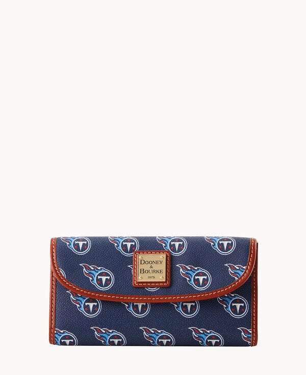 dooney & bourke NFL Titans Continental Clutch Navy
