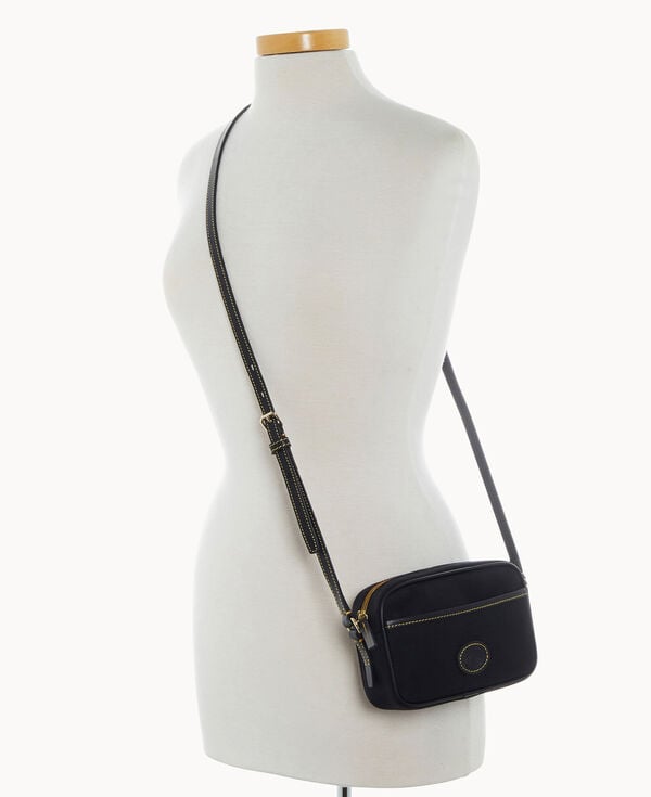 Dooney & Bourke Nylon Camera Crossbody Black Black