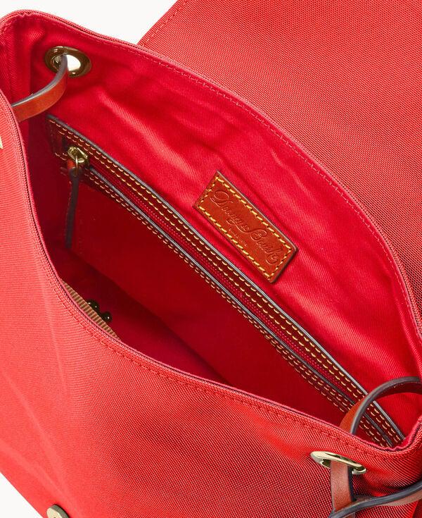 Dooney & Bourke Nylon Flap Backpack Red