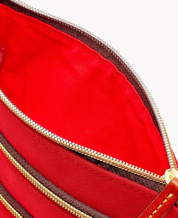 Dooney & Bourke Nylon North South Triple Zip Red