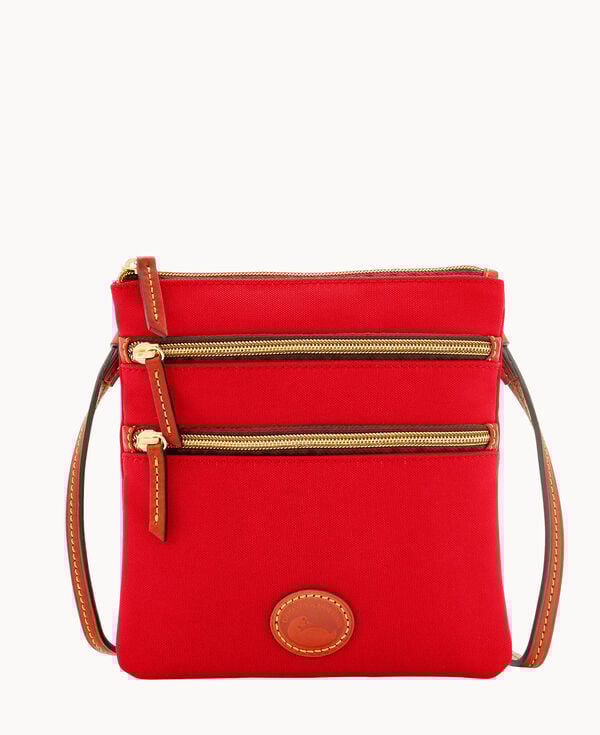 dooney & bourke Nylon North South Triple Zip Red
