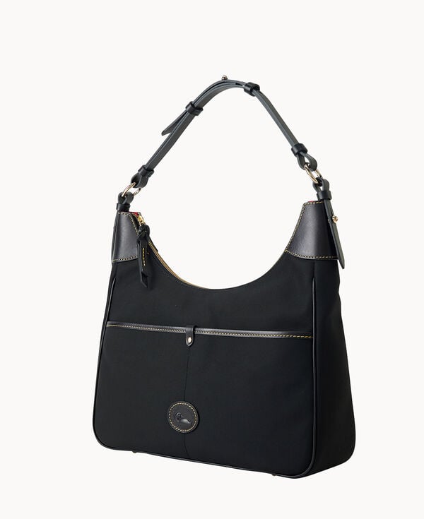 Dooney & Bourke Nylon Rebecca Hobo Black Black