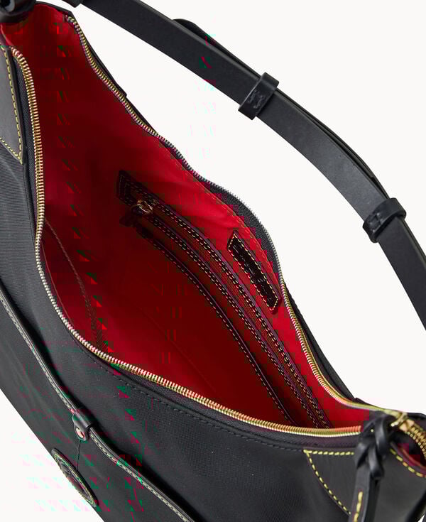 Dooney & Bourke Nylon Rebecca Hobo Black Black