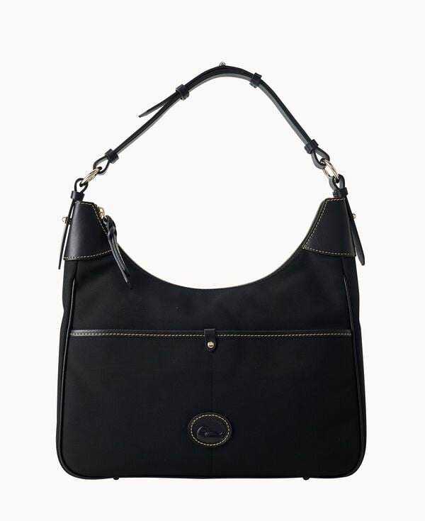 dooney & bourke Nylon Rebecca Hobo Black Black