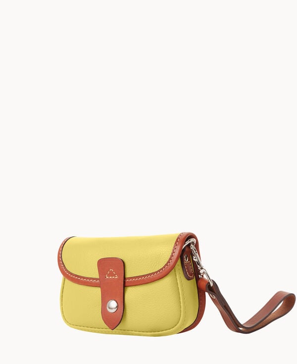 Dooney & Bourke Oncour Twist Flap Wristlet Butter