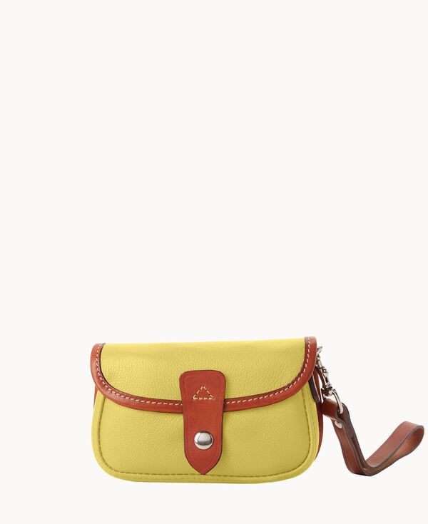 dooney & bourke Oncour Twist Flap Wristlet Butter