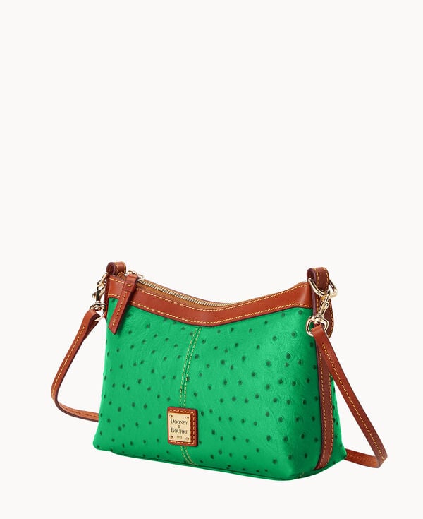 Dooney & Bourke Ostrich Crossbody Pouch Kelly Green