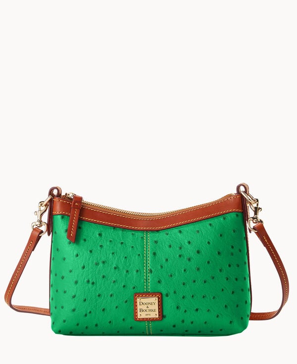 dooney & bourke Ostrich Crossbody Pouch Kelly Green