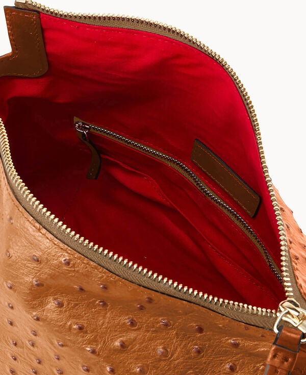 Dooney & Bourke Ostrich Satchel Caramel