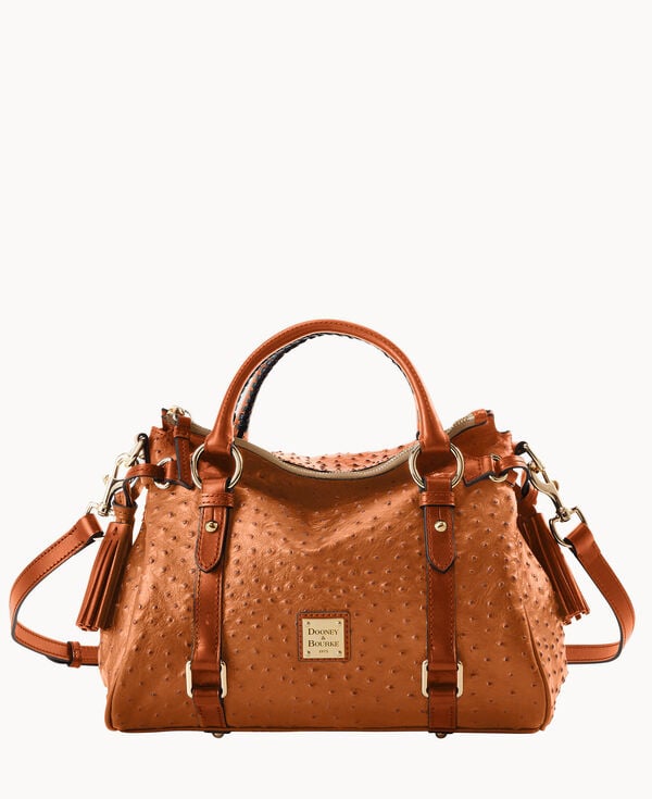 dooney & bourke Ostrich Satchel Caramel