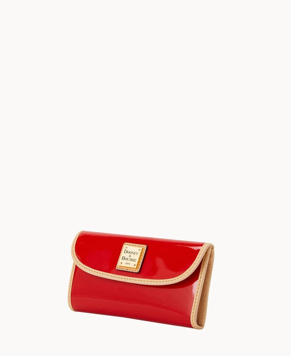 Dooney & Bourke Patent Continental Clutch Red
