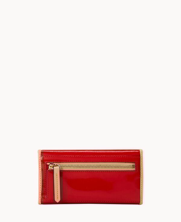 Dooney & Bourke Patent Continental Clutch Red