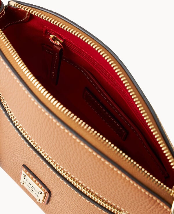 Dooney & Bourke Pebble Grain Domed Crossbody Caramel