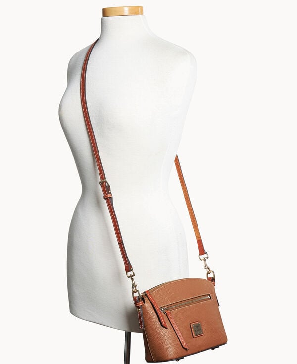 Dooney & Bourke Pebble Grain Domed Crossbody Caramel