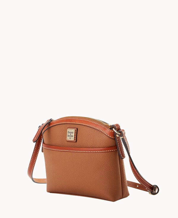 Dooney & Bourke Pebble Grain Domed Crossbody Caramel
