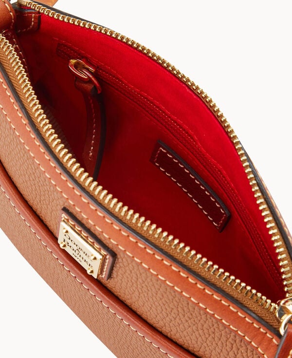 Dooney & Bourke Pebble Grain Domed Crossbody Caramel