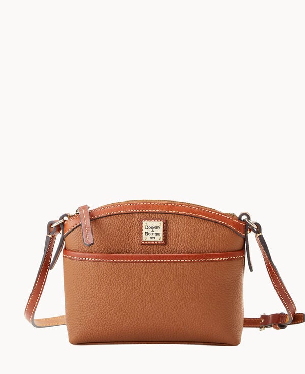 dooney & bourke Pebble Grain Domed Crossbody Caramel