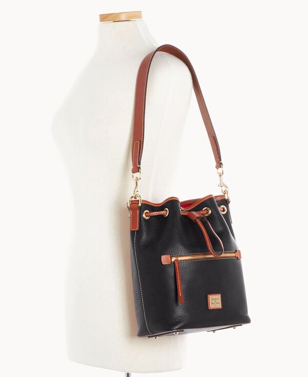 Dooney & Bourke Pebble Grain Drawstring Black
