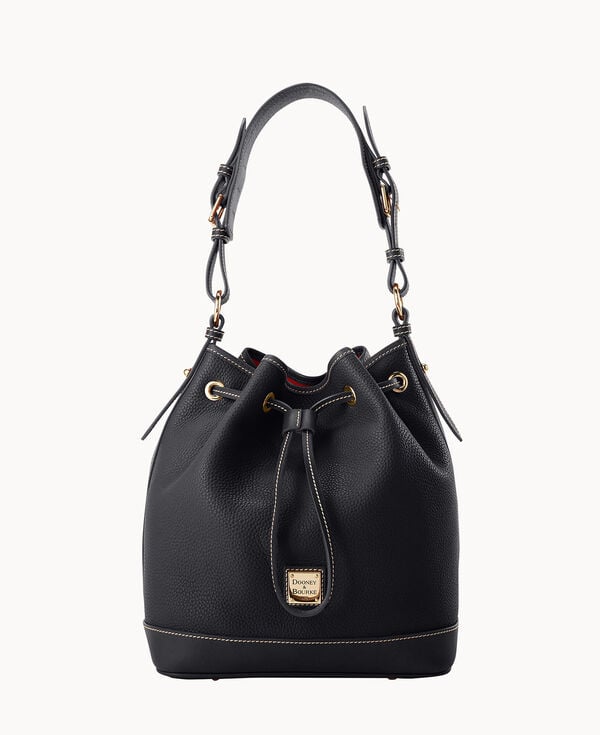 dooney & bourke Pebble Grain Drawstring Black Black