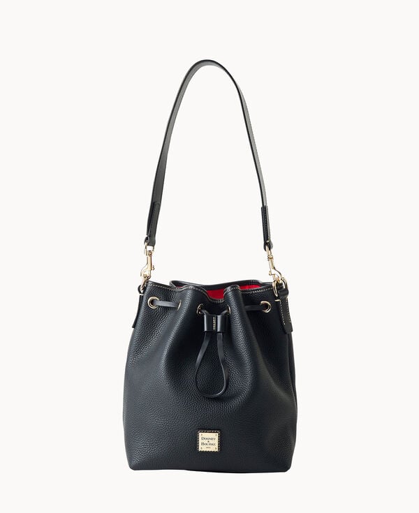 dooney & bourke Pebble Grain Drawstring Black Black
