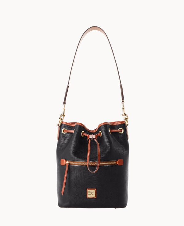 dooney & bourke Pebble Grain Drawstring Black
